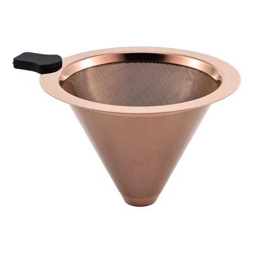 Small Size Pour Over Coffee Filter Dripper, Stainless Steel Metal