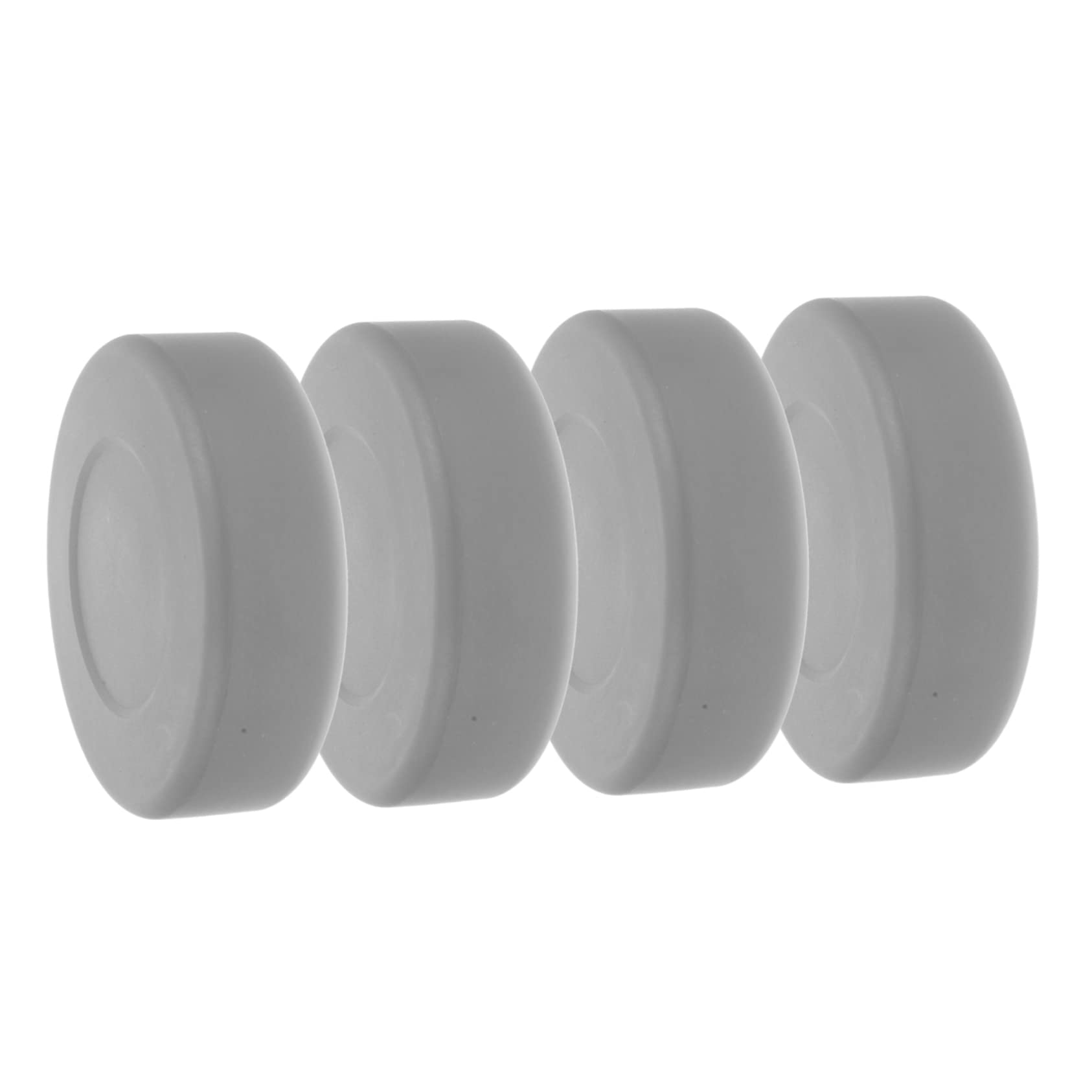 GALPADA 4pcs Dumb Puck Hockey Puck for Training Sports Puck Practice Puck Block Pucks Trainer Practicing Puck Training Puck Outdoor Sports Supplies Puck for Practicing Silver