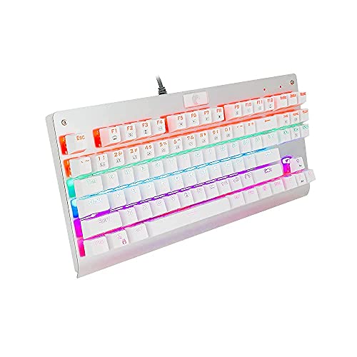 Teclado mecánico de 87 teclas compacto con interruptores marrones para evitar ruido 2