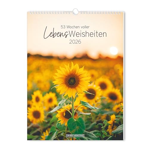 Wochenkalender 2026 LebensWeisheiten: Wochenkalender groß