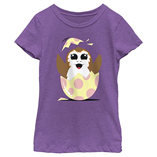 T-shirt Star Wars Porg fille manches courtes coton Pâques