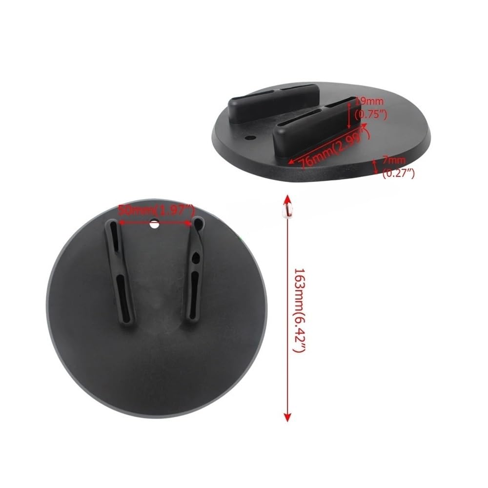 Fuß Seitenverlängerung Pad Für Har&Ley Motorrad Kickstand Extender Pads Fuß Seitenständer Verlängerung Pad Stützplatte Vergrößerte Basis Zubehör