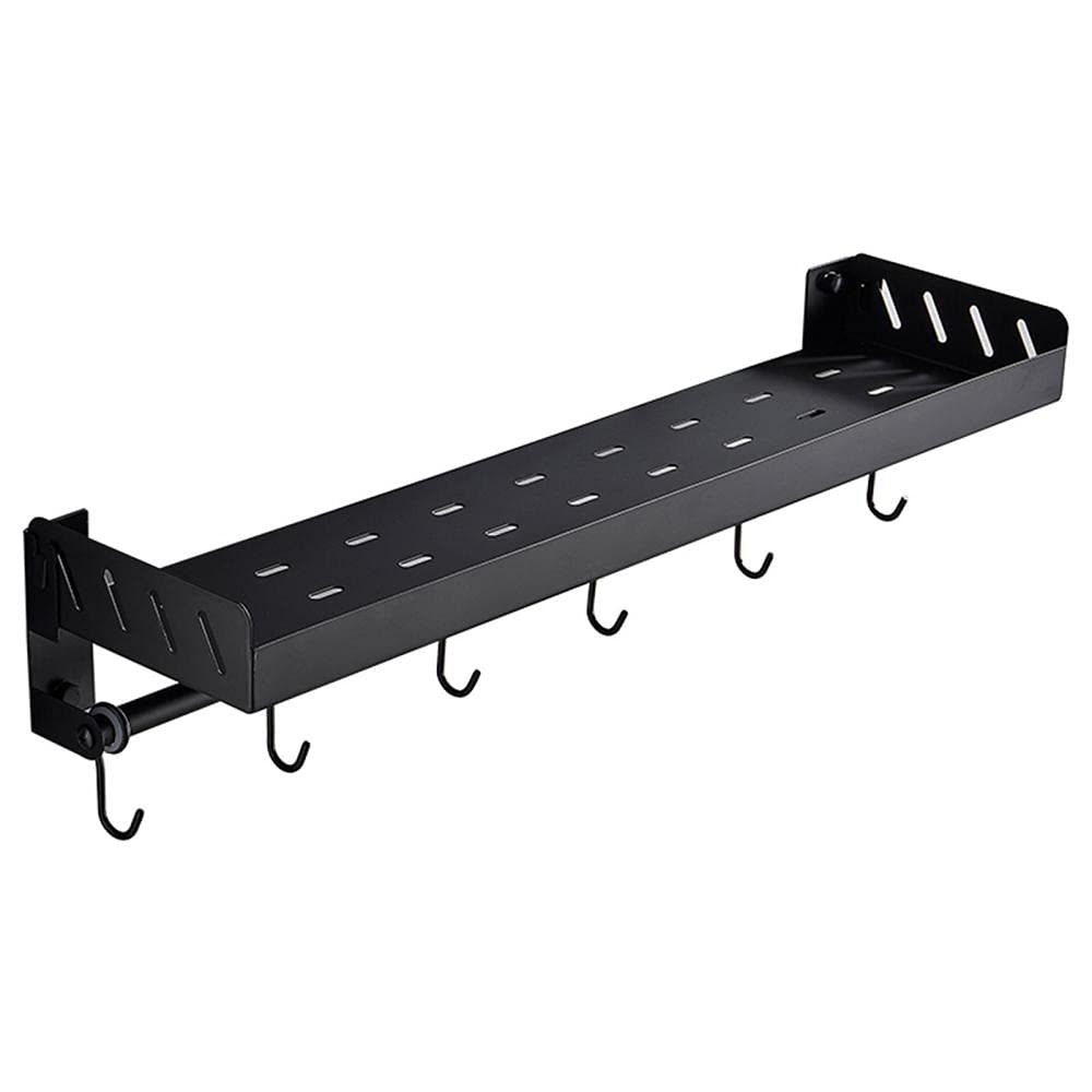 Shower Caddy Black Shower Shelves Wall Mounted Bathroom Shelf Stainless Steel Self Adhesive No Drilling for Kitchen bathroom-B50CM