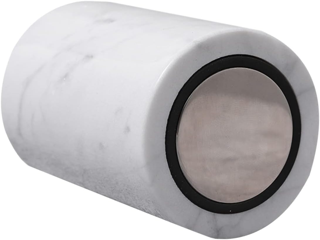 Cabilock Cotton Swab Holder Marble Pattern Toothpick Storage Box Drawing Room Ornament