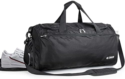 EONGOA Sports Travel Gym Bag with Shoes Compartment & Dry Storage Pocket,Durable Water Resistant Fitness Duffle Bag with Inner Pocket and Adjustable Shoulder Strap for Women & Men
