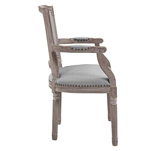 Country-Farm-Dining-Kitchen-Side-Chair-Set-of-Two-Fabric-Wood-Copper-Nail-Rivet-Light-Grey-Gray Country Farm Dining Kitchen Side Chair Set of Two Fabric Wood Copper Nail Rivet Light Grey Gray