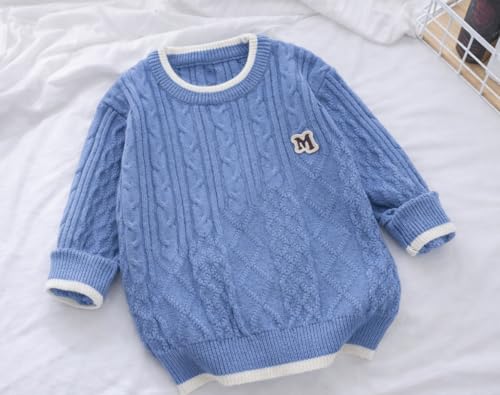 Image of Bold N Elegant Boys Winter Woolen Stylish Warm Cable Knit Raglan Sleeve Pullover Sweater for Kids