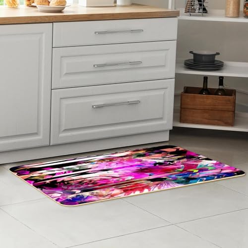 Alfombrillas de cocina VAPOKF para pasillo y cuarto de lavado diseño abstracto 7