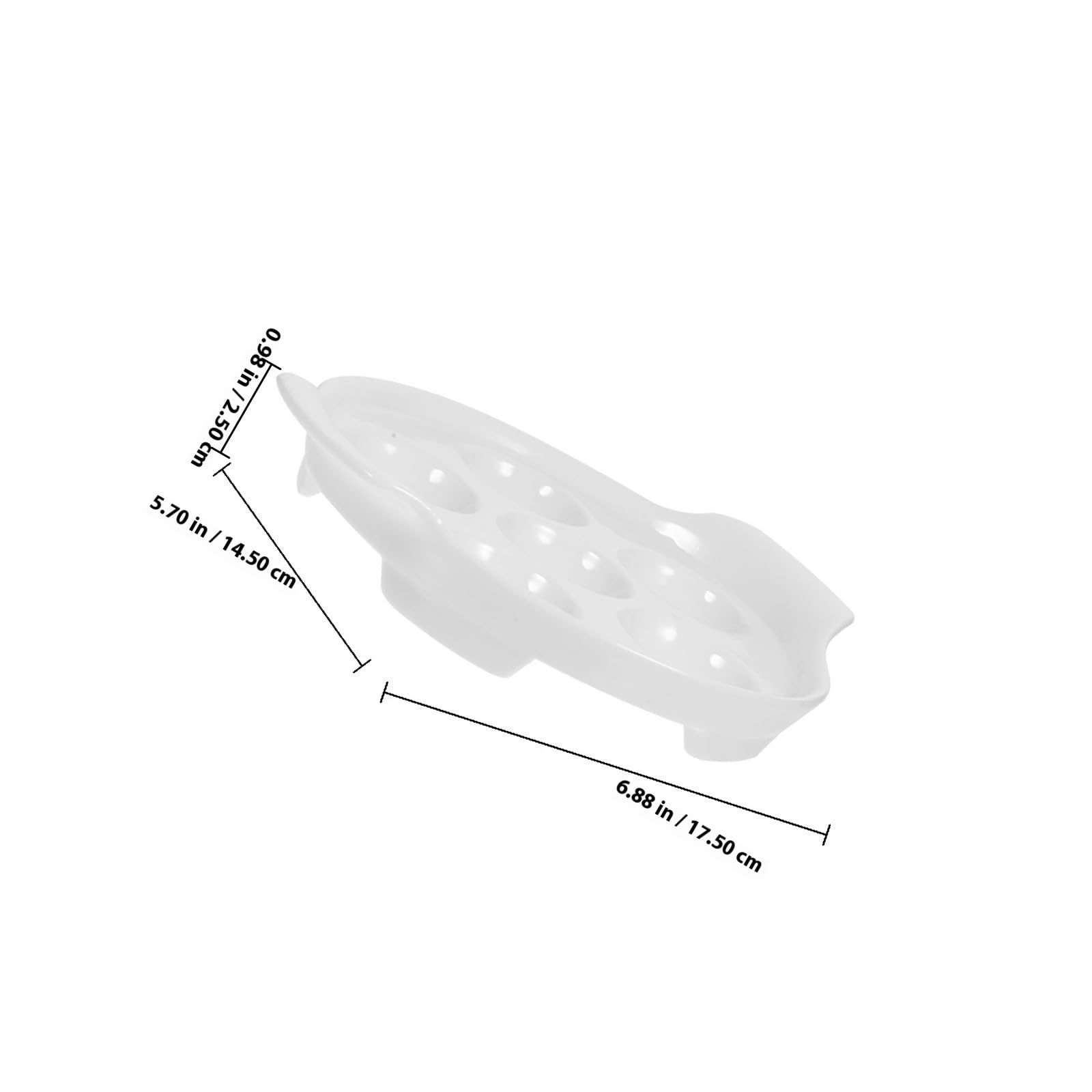 OSALADI 4 Platos de Cerámica para Hornear Caracoles con Agujeros Profundos, Asas Dobles, Diámetro 7 Pulgadas, Resistentes a Altas Temperaturas, Bandejas para Mariscos y Aperitivos