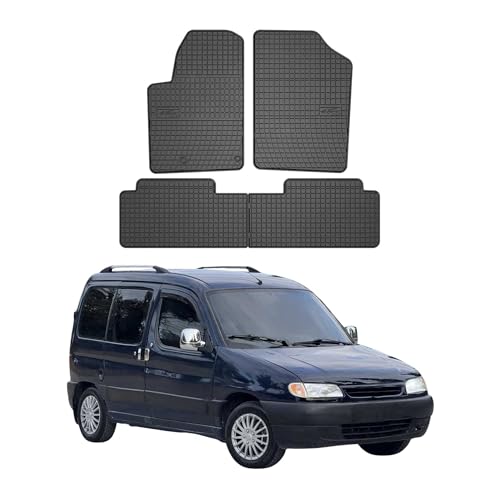 Alfombrillas de goma Citroen Berlingo evitan suciedad y humedad juego OMAC negro 4X