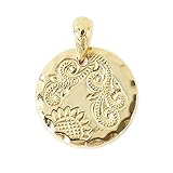 [ディーヴァス] k18 ペンダントトップ 18金 ネックレストップ ペンダント 18k 18金トップ ハワジュ ひまわり マット コインネックレス