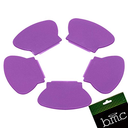 BMC 5pc Purple Colored Plastic Scraper Nail Polish Art Stamping Accessory Tools