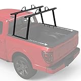 Tiewards Heavy Duty Universal Aluminum Adjustable Utility Pickup Truck Bed Ladder Rack with Ladder Stops