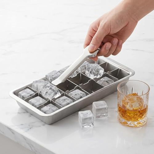 Cubitera de acero inoxidable con 18 ranuras y mango fácil miniatura 4