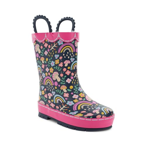 Image of Western Chief Kids Ladybug Rain Boot(Toddler /Little Kid /Big Kid) | Built for outdoor play, pull-on loops for self-dressing, comfort EVA insole, rubber traction outsole, toddler to big kid size