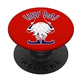 Funny Norwegian Gnome Norsk Uff Da Norway Tomte Nisse Red PopSockets PopGrip: Swappable Grip for...
