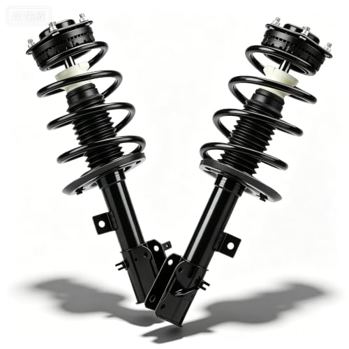 YHNBPLS Front Left Right Complete Strut Assembly Pair Shock Absorbers with/Coil Spring Replacement for Dodge Journey 2009-2019 3.5L / 3.6L V6 Engine Models Only Replace 172509 172510 (Front)