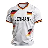 Herren WM 2026 Fußball T-Shirt Fussball Sommer Trikot Nationalmannschaft Deutschland Fan Germany Shirt Kurzarm Sport Freizeit Oberteil