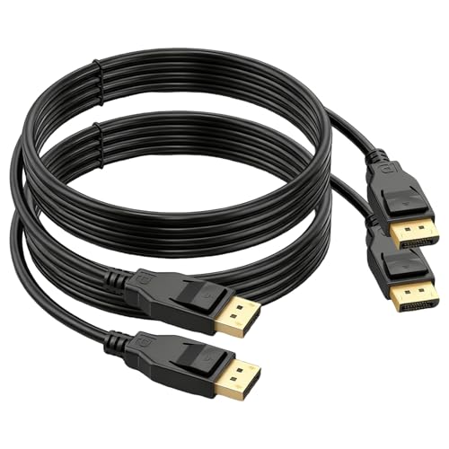 URELEGAN VESA Certified DisplayPort 1.4 Cable 2-Pack