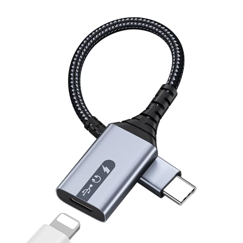 USB C to Lightning Audio and Charge Adapter Cable USB Type C Male to Lightning Female HiFi Audio Headphones 60W Fast Charge & Data Fit with iPhone 16 15, iPad Pro/Air, MacBook, Galaxy S23, Pixel 7 6
