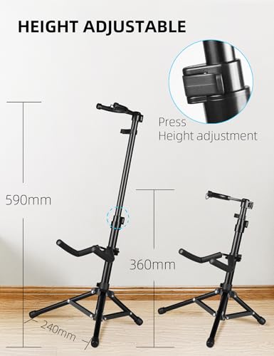 image for Mr.Power Universal Violin Ukulele Stand with Bow Holder, Head Locking 