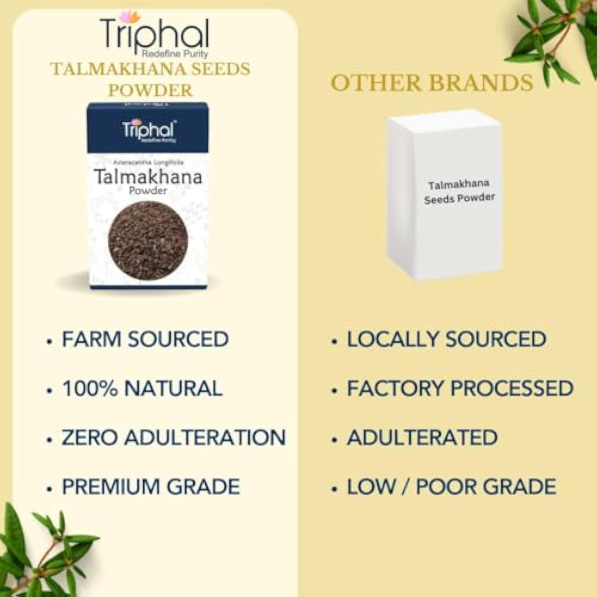TRIPHAL Talmakhana Powder - 200g Organic