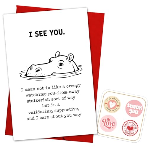 (5.3 x 8�C���`) I See You�A���C���N��������O���[�e�B���O�J�[�h�A�����t�����n�A����T�o�C�o�[�ւ̗�܂��M�t�g�A����Ȏ����̂��߂̃T�|�[�g�J�[�h�A���񓬎m���҂ւ̍��g�M�t�g(WC26)