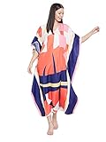 Oussum Women Plus Size Kaftans Kimono Style Polyester Dresses Loose Caftan Dress Ladies Evening Casu
