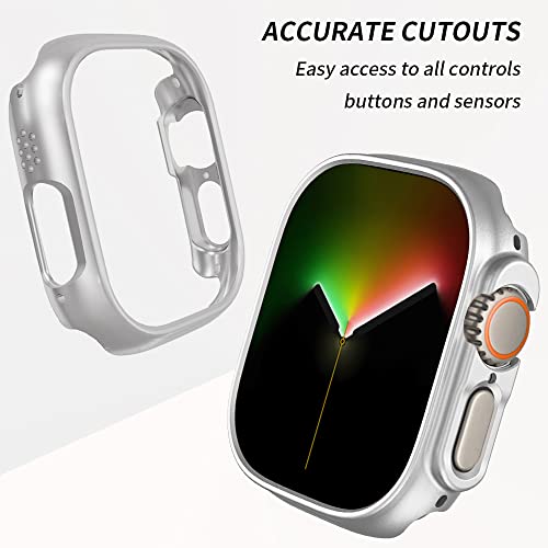 Étui de protection pour iWatch Series 8 Pro Ultra 49 mm cadre rigide PC rose mat