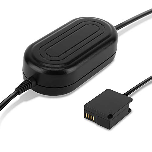 subtel® Fuente alimentación Compatible con Panasonic G7 G70 G6 G5 G80 G81 GX8 GH2 FZ1000 FZ200 FZ2000 FZ300 Lumix DMC-FZ1000 DMC-FZ300 DMC-G7 DMC-G81 DMW-AC8 + DMW-DCC8 Cable de Corriente