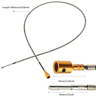ChgImposs Albero flessibile, prolunga per trapano, gambo flessibile multifunzionale, nucleo interno con mandrino da 8 mm, per smerigliatrice da tavolo/trapano elettrico, 98 cm