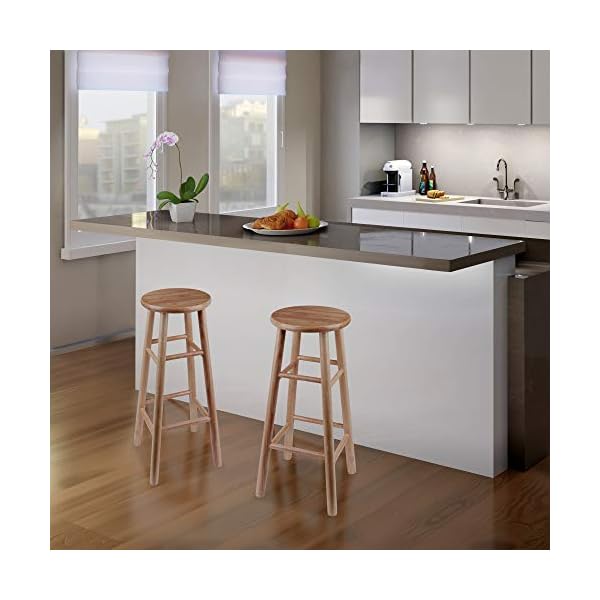 Winsome 30"H Beveled Seat Stool - Set of 2, Assembled - Image 20
