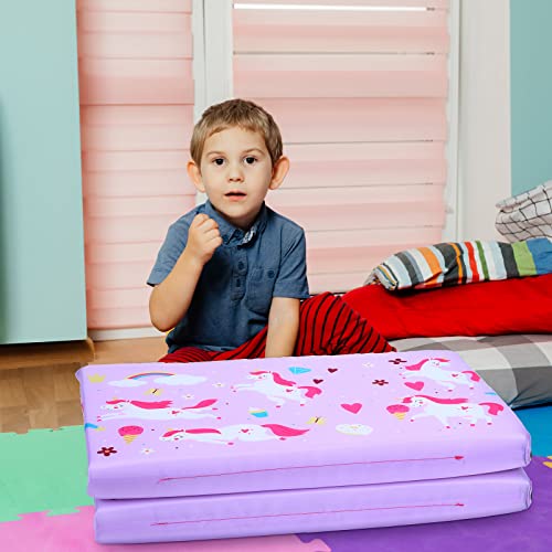 Image of Shellwei Vinyl Nap Mat Kid Preschool Daycare Sleep Mat,Unicorn