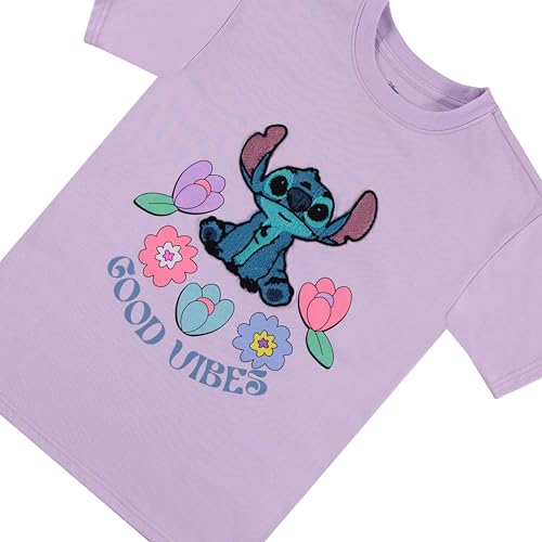 Image of Disney Lilo and Stitch Girls Short Sleeve T-Shirt- Stitch Girls Tee Sizes 4-16