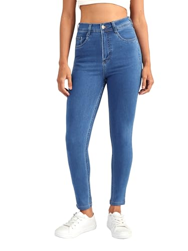 Jean stretch femme Dolce Crudo coupe moyenne bleu saphir taille 30
