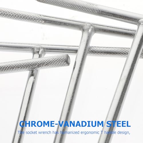 Clés douilles T en acier chrome-vanadium 7 pièces pour outillage mécanique - 4