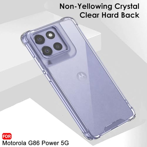 Image of TheGiftKart Crystal Clear Back Cover Case for Motorola Moto G86 Power 5G | Shock Proof 360 Protection | Hard Clear Back Cover Case for Motorola Moto G86 Power 5G (PC & TPU, Transparent Bumper)