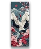 DIY 5D Diamond Painting Grulla Flor Diamond Painting Kit Completo, 180 X 70 cm XXL Cuadro Diamantes Punto de Cruz Kit Completo, Pintura de Diamante Manualidades Adultos y Niños, Decoración Hogar