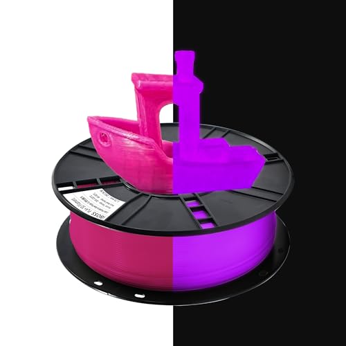 iBOSS 3D PLA Plus Printer Filament, 1.75mm Glow in The Dark Purple PLA+ Filament for 3D Printing, 1kg Spool (2.2lbs), Dimensional Accuracy +/- 0.02 mm, Fit Most FDM 3D Printers, Glow Purple 01