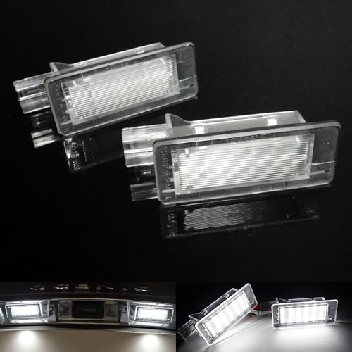 2 luces LED para matrícula, canbus para Captur Laguna II III Latitude Modus Scenic II III Zoe Duster (2 unidades)