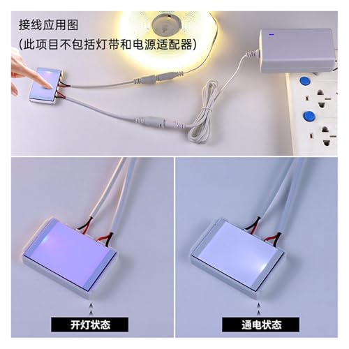 Interruptor táctil para espejo de baño con atenuación precisa y conexión USB de 5V 4