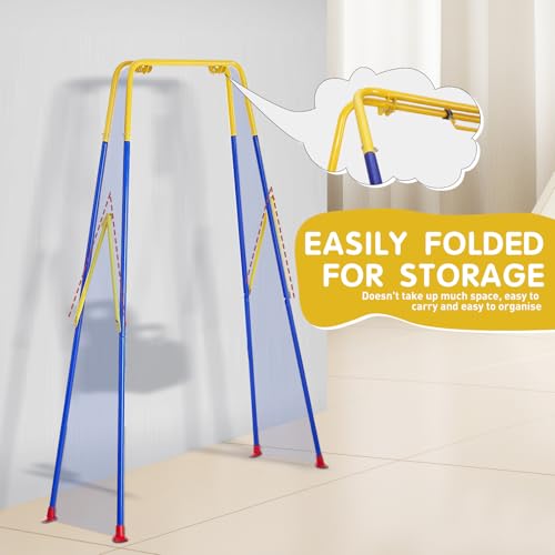 Baby Jumper with Stand, Toddler Swing Set forIndoor/Outdoor Play, Jolly Jumper for Baby 6-24 Months,Baby Jumpers and Bouncers with Adjustable Chain,Easy to Assemble & Store