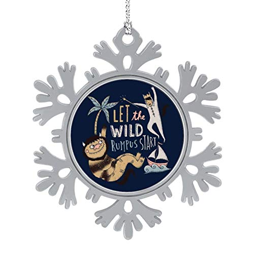 Bocaoying Where The Wild Things are Let The Rumpus Start Christmas Snowflake Ornaments, 2 2 (in) 3D Snowflake Exquisite Theme Ornaments, Used to Decorate Family Christmas Trees