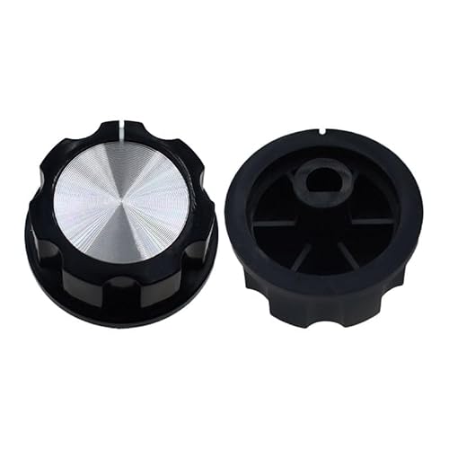 2 Pcs Set of D-shaped Shaft Knobs Air Fryer Replacement Knob for Kitchen Ovens, Pressure Cooker Switch Buttons, Timer Buttons Air Fryer Replacement Parts（Suggest You Measure The Size first ）
