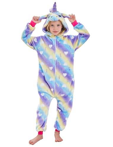 Kids Unicorn Onesie Girls Animal Costume Cosplay Pajamas 5 Years