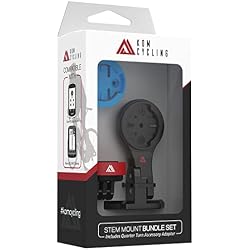 KOM Cycling Quick Release Stem Mount for Wahoo and Garmin Bike Computers (Edge 1040, Elemnt Roam, Elemnt Bolt v2) 1040 Bike Mount Compatible with GoPro Accessories | Stem Bolt Mount