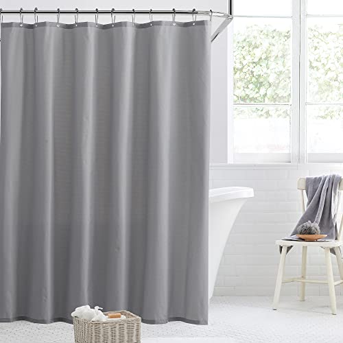 Clorox 100% Polyester Shower Curtain Set With Waterproof Peva Liner And 12 Metal Hooks (Gray) #TOP18