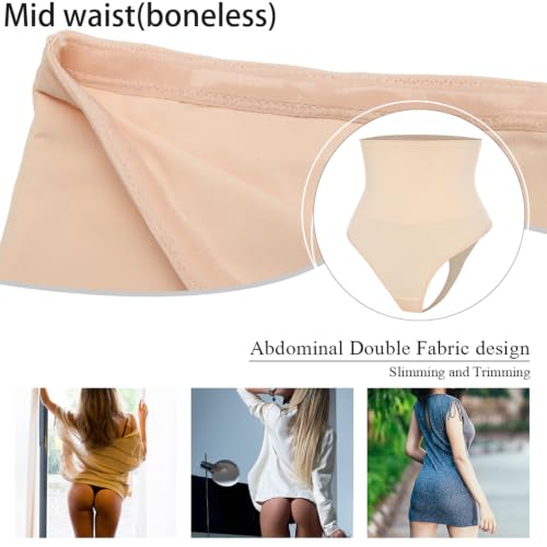 Image of Werena Tummy Control Thong Shapewear for Women Seamless Shaping Novelty Thong Panties Body Shaper Underwear