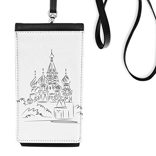 Portefeuille de téléphone noir en cuir suspendu pour ranger vos cartes et protéger votre mobile