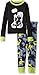 The Children's Place Boys' Big Boys' 2-Piece Cotton Pajama Set, Bear/Black, 10